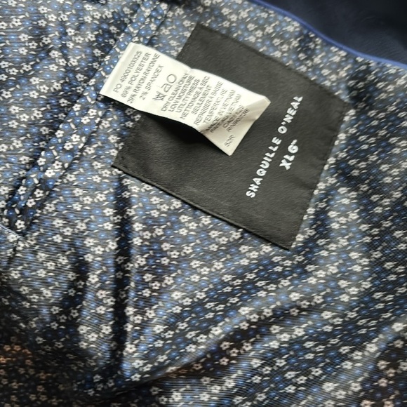 Shaquille O'Neal XLG Blazer Mens Size 56L Navy Blue Lined Polyester Blend - Picture 3 of 4